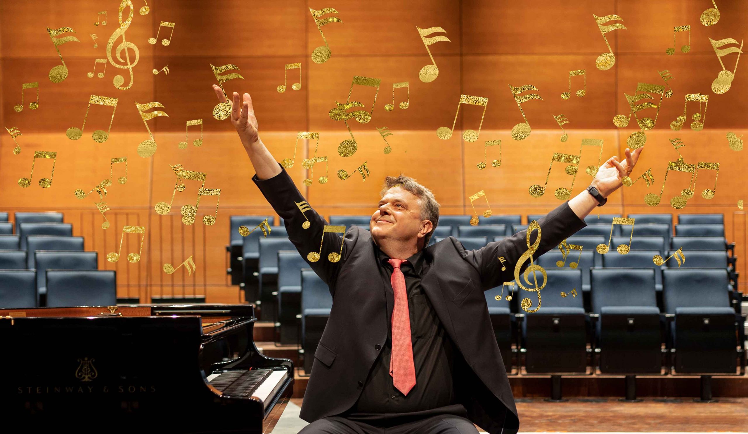 Spiel mit Noten - Pianist Jürgen Bleibel am Klavier